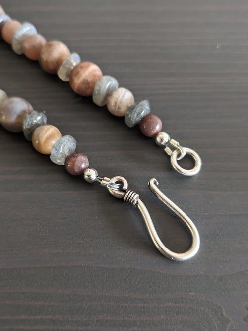 SUNSTONE x LABRADORITE x BANDED AGATE